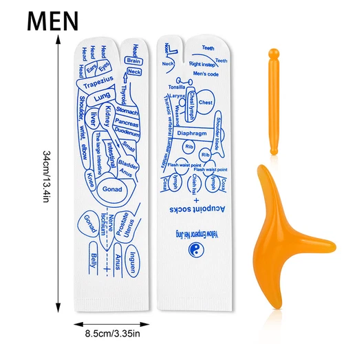 Acupressure Reflexology Socks With Trigger Point Massage Tool Foot Massage Sock - Picture 17 of 20