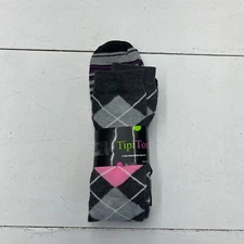 Tipi Toe Black & Grey 3 Pack Knee-High Socks Women's Size 9-11 NEW