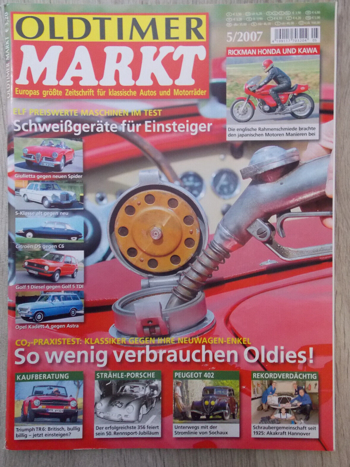 Oldtimer Markt Mai 2007 5/2007 Peugeot 402 Porsche 356 Dürkopp NSU Triumph TR6