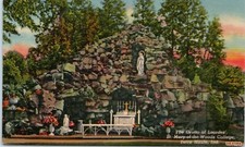 Vintage Postcard 1940 Grotto of Lourdes, Terre Haute, Indiana (IN)