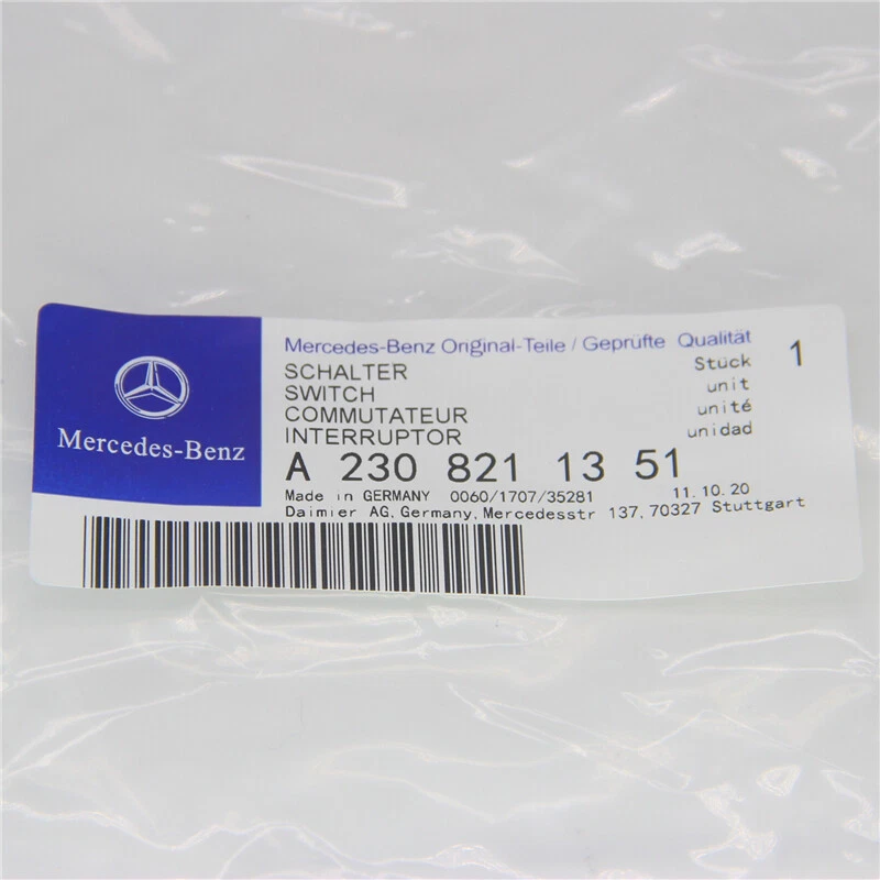 Nuevo interruptor de ventana de puerta izquierda apto para Mercedes-Benz R230 SL500 SL550 Foto 2 de 4