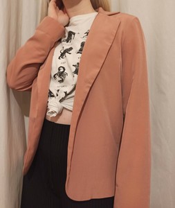salmon pink blazer