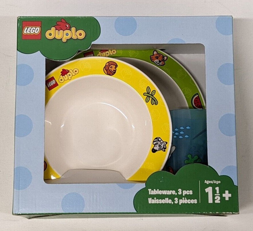 Lego Duplo Kids Tableware Set Cup Plates Microwave & Dishwasher Safe
