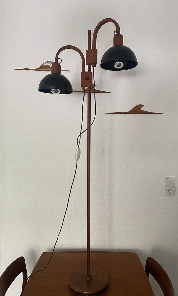 Teak Stehlampe Dänisch Design Domus 60er 70er Jahre Mid Century Danish Dänemark  - Bild 3 von 4