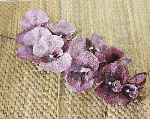 4 Bunch Latex Real Touch Artificial White Butterfly Orchids Flower For Home - Picture 44 of 68