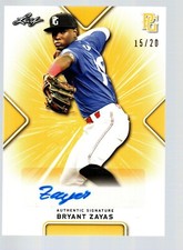 2021 Leaf Perfect Game Showcase Autographs Yellow #BABZ1 Bryant Zayas 15/20