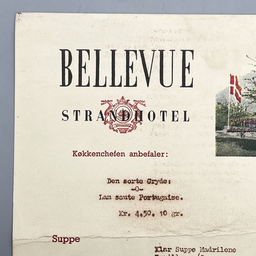VTG BELLEVUE STRANDHOTEL Restaurant MENU Copenhagen DENMARK Illus EASTER SUNDAY - Picture 6 of 9