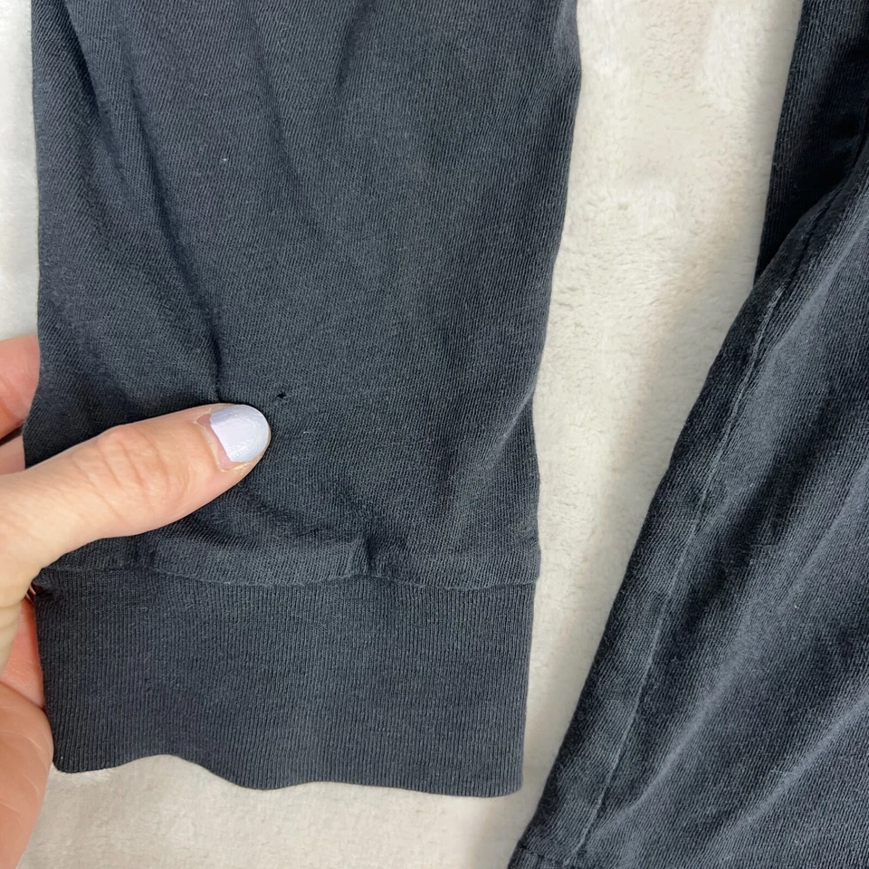 Camisa Burton Para Hombre Mediana Negra Manga Larga Ligera Elastizada Grunge Informal Foto 2 de 4