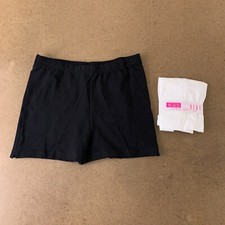 Lot of 2 The Children's Place Girls Size Large Black White Cartwheel Shorts NWT