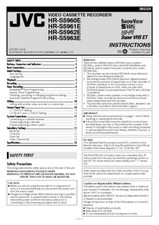 JVC HR-S5960EX HR-S5961EX HR-S5962EX HR-S5963EX VCR Owners Manual