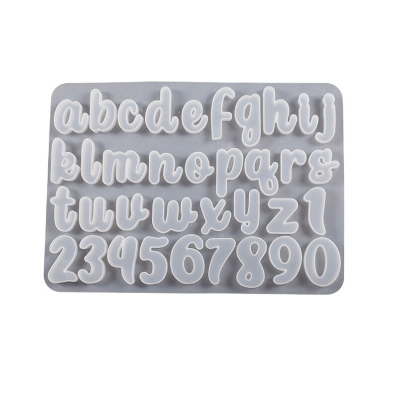 Silicone Lowercase Letter & Number Resin Molds for Jewelry Making  