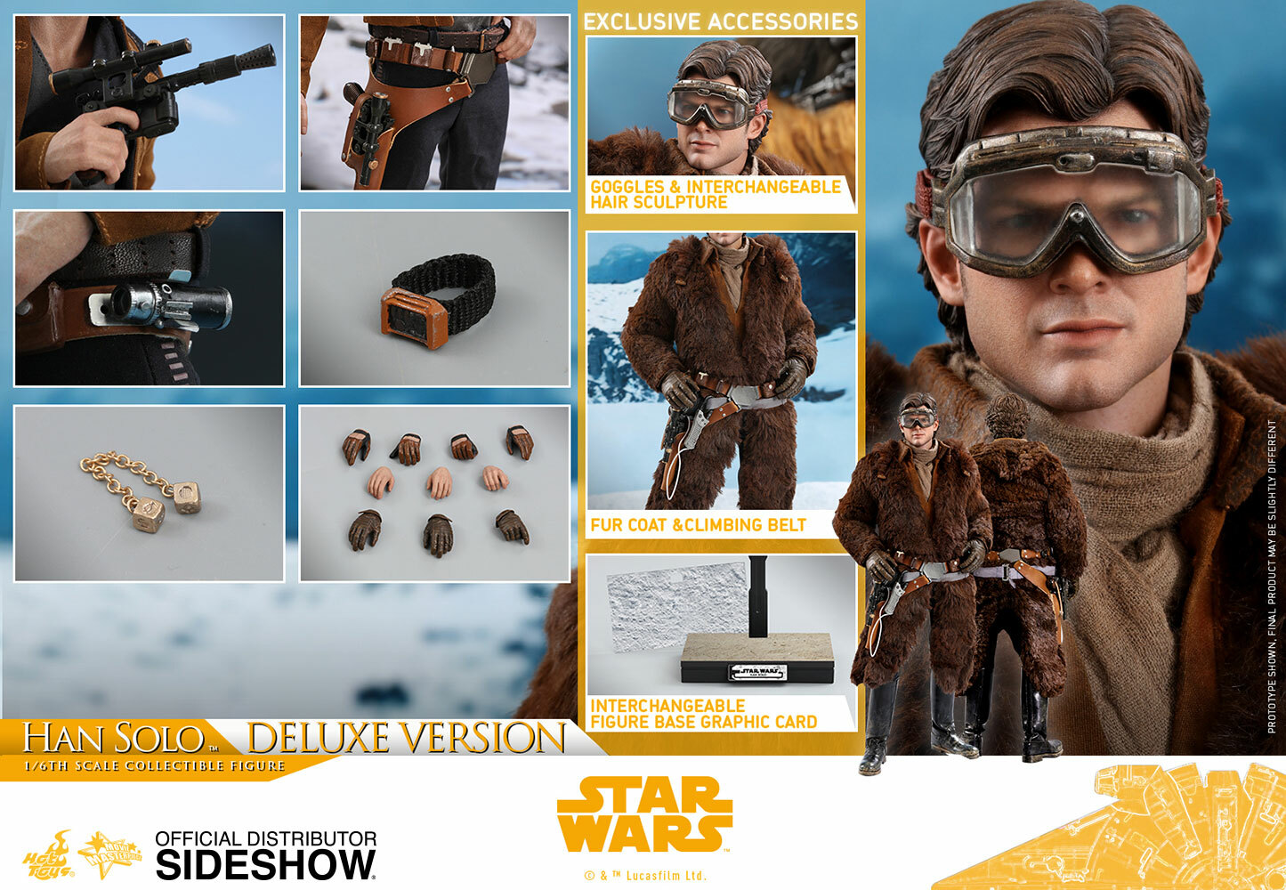 SOLO: A STAR WARS STORY~HAN SOLO~DELUXE~SIXTH SCALE FIGURE~MMS492~HOT TOYS~MIBS