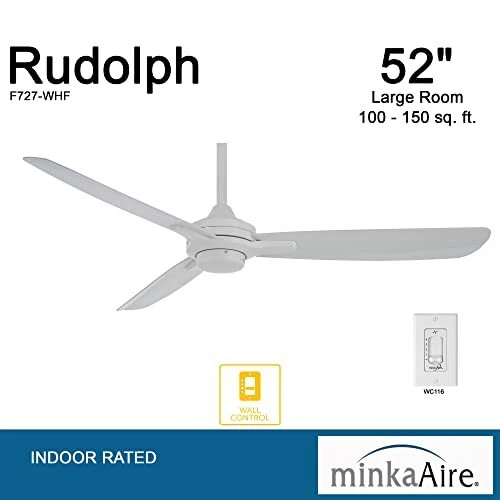 Minka-Aire F727-BN/MM, Rudolph 52" Ceiling Fan,  Assorted Sizes , Colors  - Picture 19 of 57