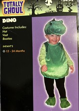 Halloween Ghoul Dino Costume Dinosaur, Green 12-24 Months, New, B6D6