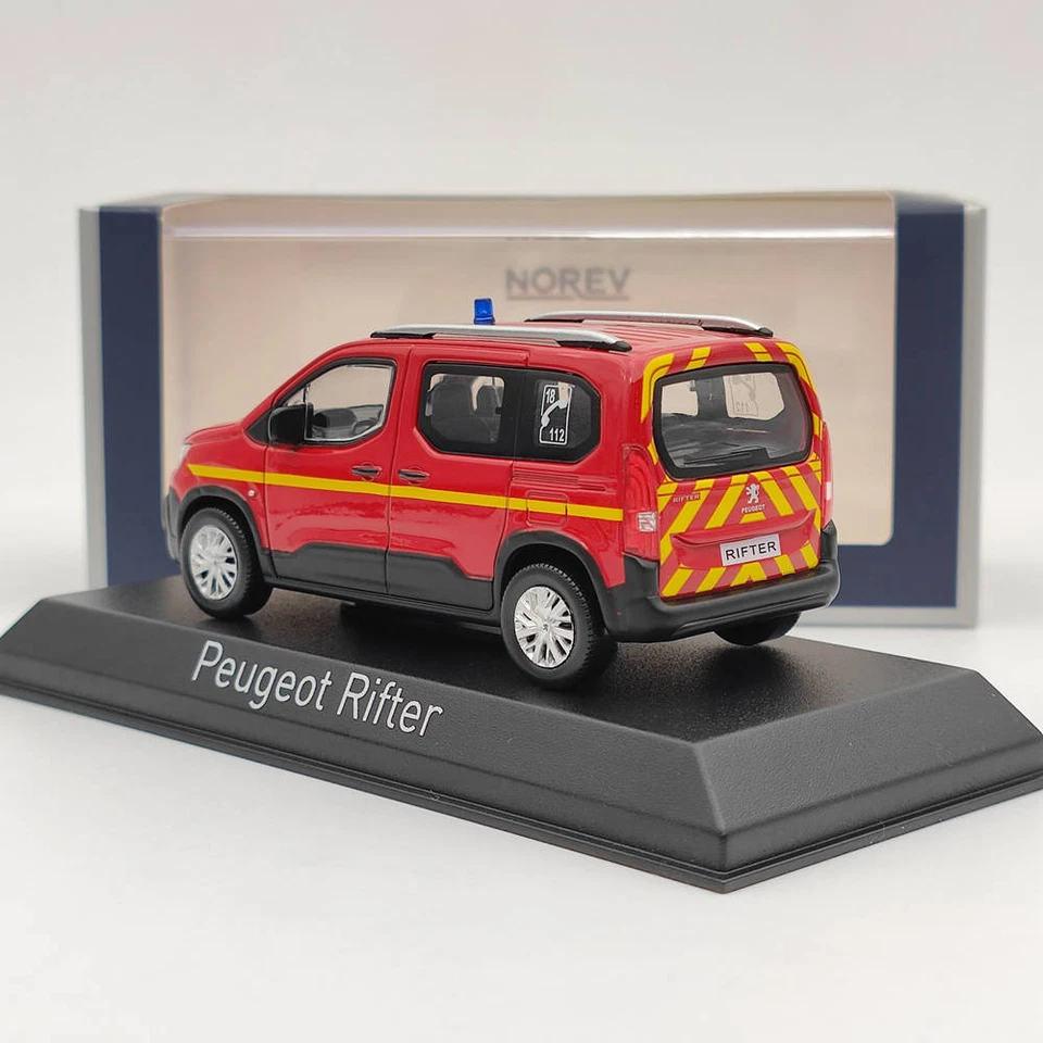 1/43 Norev Peugeot Rifter 2019 Pompiers Red Diecast Models Car Christmas Gift - Image 3 of 4