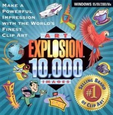 Art Explosion: 10,000 Images PC CD clip art library pictures graphics designer