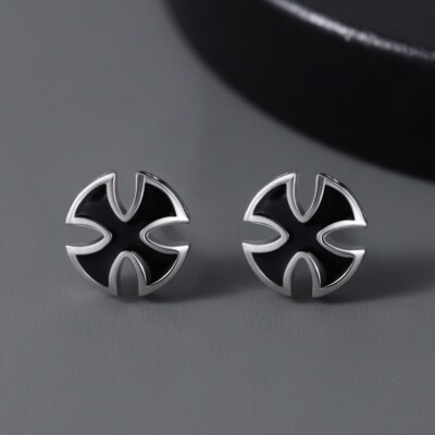 Titanium Steel Cross Stud Earrings for Men Women,Cross Earrings