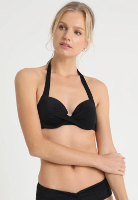 Dorina Fiji Halter Neck Bikini Top Black UK 32C BRAND NEW