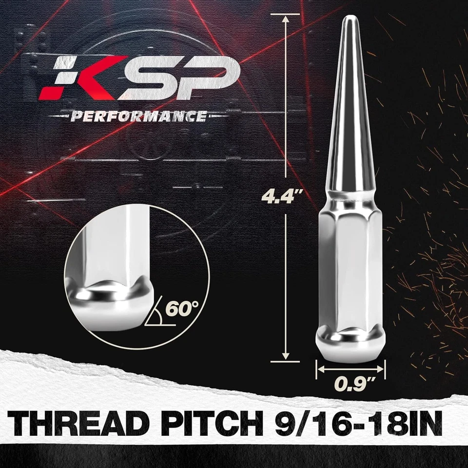 32 PIEZAS Tuercas Cromadas 9/16"" + Llave Ajuste Dodge RAM 1500 2500 3500 F250 F350 Foto 2 de 4