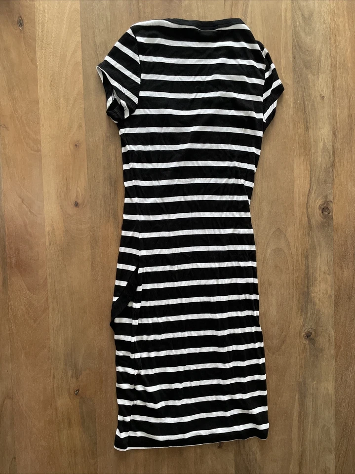 Mini Vestido Vintage Y2K/90’s Bebe Estrás Logo Bodycon Rayas Para Mujer XS EE. UU. Foto 2 de 4