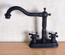 Oil Rubbed Bronze Deck Mount Kitchen Faucet Vessel Sink Mixer Tap 2 Holes znf150