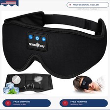 Bluetooth 5.4 Sleep Headphones Sleeping Eye Mask Earbuds Headband HD Stereo So