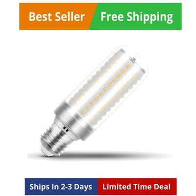 E26 LED Corn Light Bulb 150W Equivalent 15W Natural White 4000K Medium Base