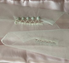 Vintage Bridal Ivory Tulle With Covered Button Closure 14 Fingerless Gloves
