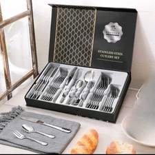 30 TEILIG BESTECKSET FÜR 6 PERSONEN BESTECK ESSBESTECK TAFELBESTECK EDELSTAHL