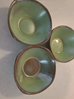 3 Frankoma Pottery Plainsman Green 5X Cereal Bowls 5" Bowl Prairie 5XS