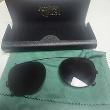 Amber Optical Clip-On Sunglasses, Black, Fits 46-47 Size