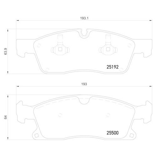 Plaquettes de frein Brembo P50109 pour supprimer les sifflements au freinage à disque