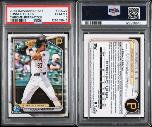 2024 Bowman Draft - Chrome 1st Konnor Griffin #BDC-22 Refractor (RC)  PSA 10
