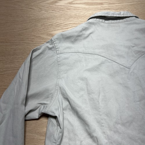 Camicia Wrangler Wrancher Pearl Snap grigia cowgirl western rodeo ranch taglia XL - Foto 16 di 19