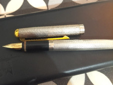 PENNA  STILOGRAFICA JOHN STERLING IN ARGENTO  CON PENNINO ORO 14K