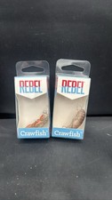 Pair of Rebel Teeny Wee Crawfish Ditch/Brown Bass Trout Fishing Lures Crankbait 
