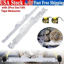 2 Pack Heavy Duty Toe Alignment Tool Plates with 2Pcs Tape Measures Silver NEW