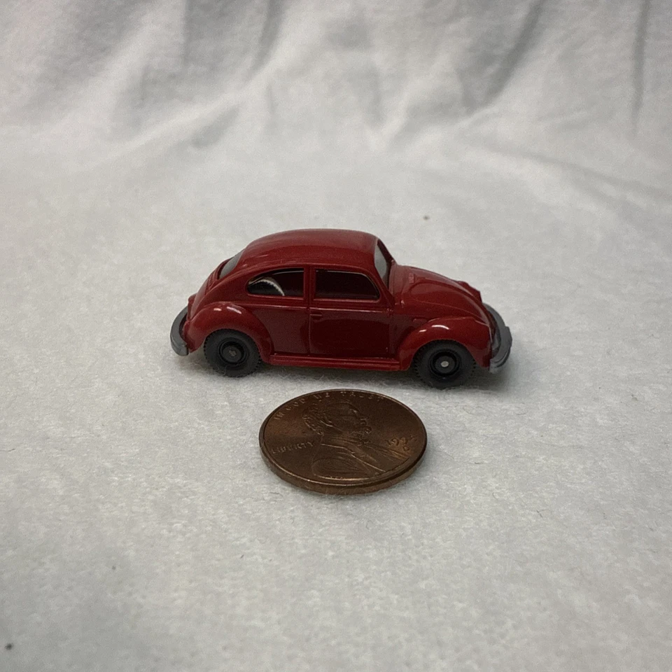 Vintage Wiking Germany VW Volkswagen Beetle Red HO Scale (2) - image 2 of 4