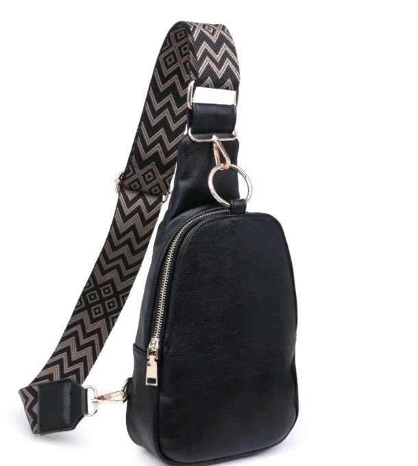 Mochila Stitch Fix MODA LUXE negra Regina Sling cuero vegano Foto 4 de 4