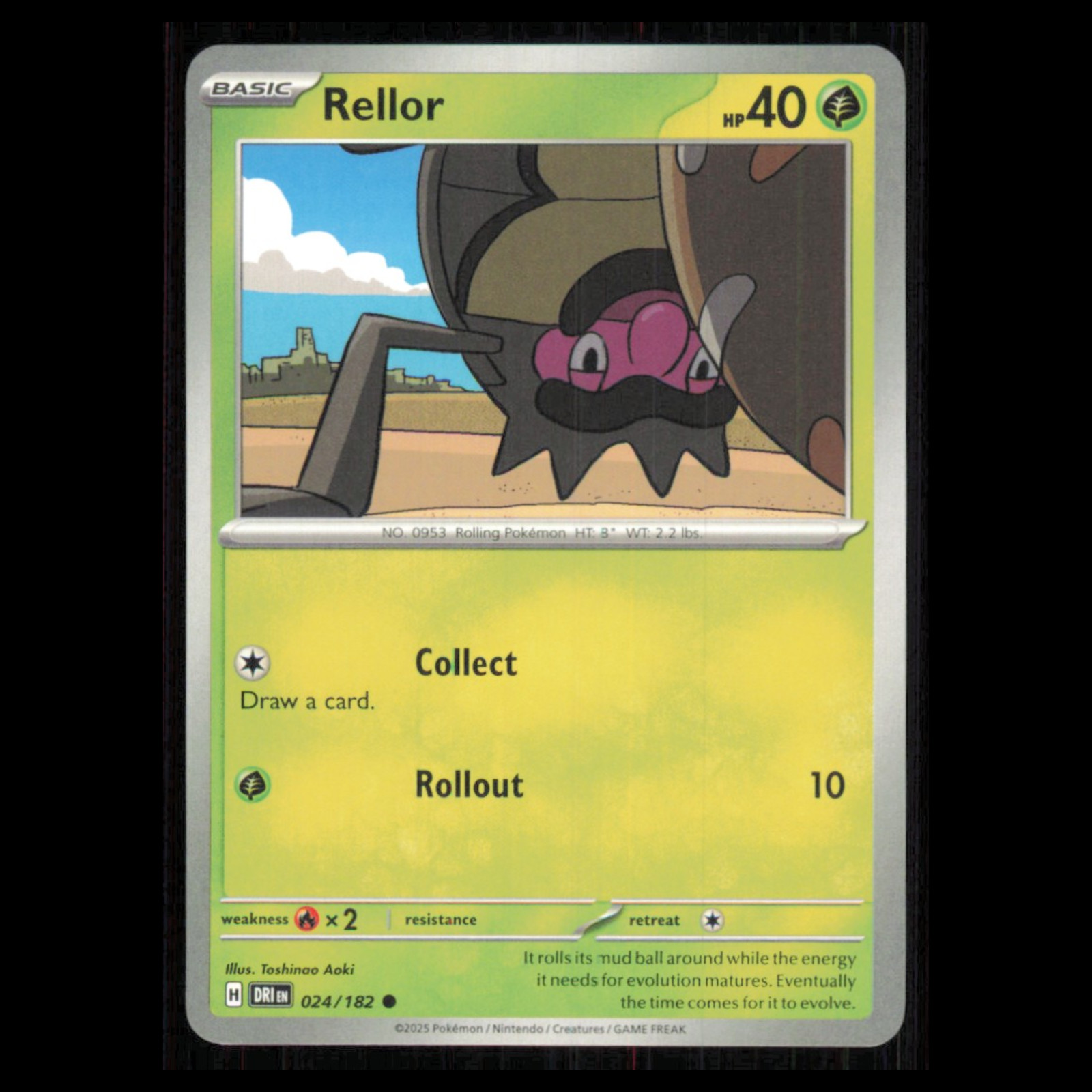 Rellor #24 2025 Scarlet - Violet Series - Destined Rivals Common Pokemon Card NM