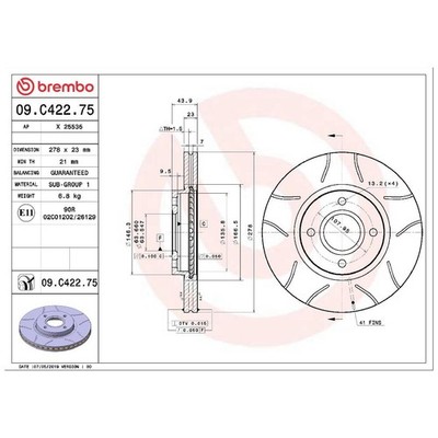 Brembo 2 Bremsscheiben + 1 Satz Beläge vorne 25947612