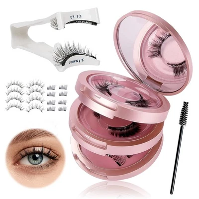 MARKENLOS 16 Stück 3D Magnet Wimpern Set Magnetische künstliche Wimpern 3D Augenwimpern