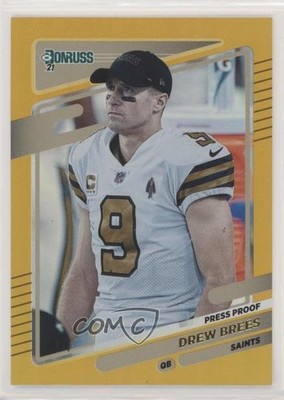 2021 Panini Donruss Photo Variation Press Proof Premium Drew Brees #93 HOF 0a4