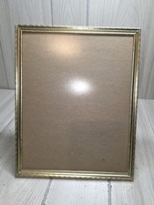 Vintage 8 X 10  Etched Brass Picture Frame Photo Metal Hollywood Regency