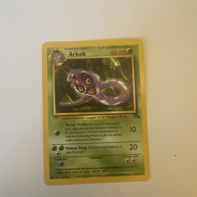 Arbok 31/62 Fossil Regular   Uncommon   Pokémon TCG   60 HP   Poison Fang 20