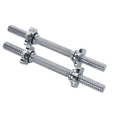 Sunny Health & Fitness Standard 14” Threaded Chrome Dumbbell Bar Set