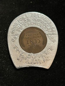 1923 Mt. Carmel Pennsylvania Encased Cent Token The Outlet gf $1 on suit PA203