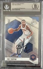 Obi Toppin Signed 2020-21 Panini Mosaic Rookie #220 BAS Beckett Autograph Card