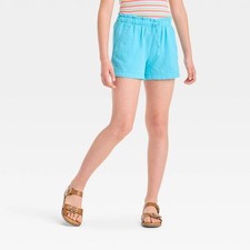 Girls' Woven Shorts - Cat  Jack  Light Turquoise XL: Cotton