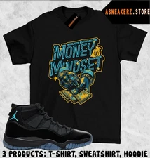 Shirt To Match AJ 11 Gamma Blue 2025 Sneaker Matching Tee Money Mindset T-Shirt